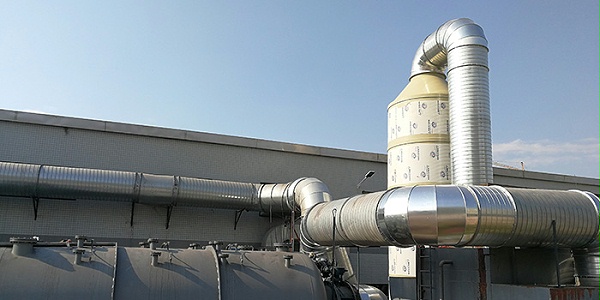东莞伯产合成皮革公司DMF废气处理工程施工顺利竣工